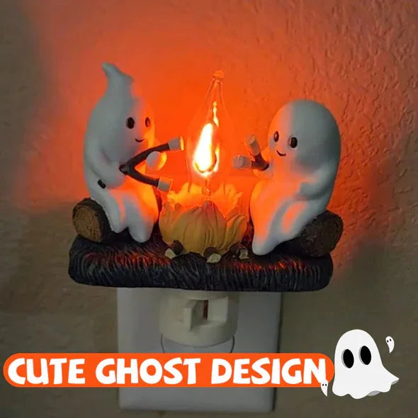 Halloween Campfire Ghost Nightlight Plug-In